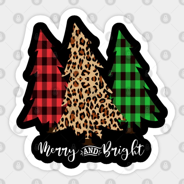 Merry And Bright Singing Christmas Trees Sticker by Sassee Designs